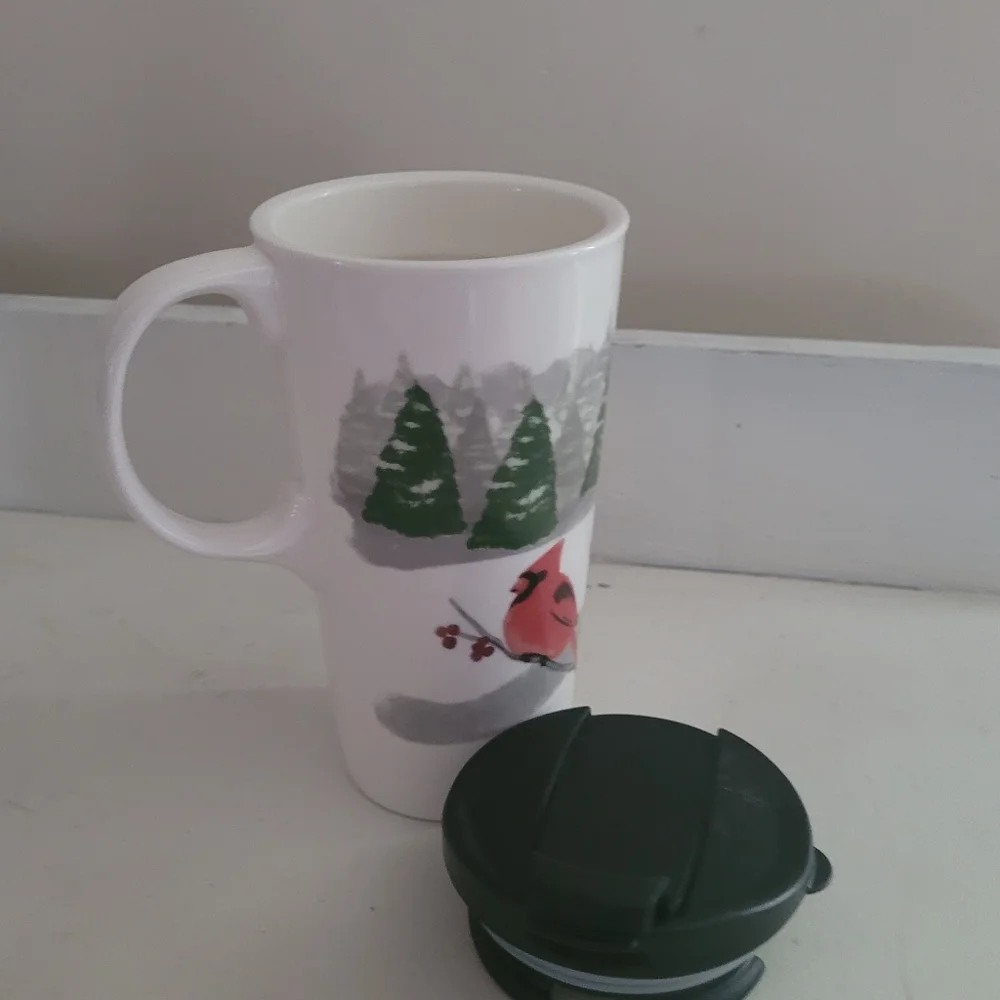 Cypress Winter Cardinal Travel Mug - Picture 6 of 10